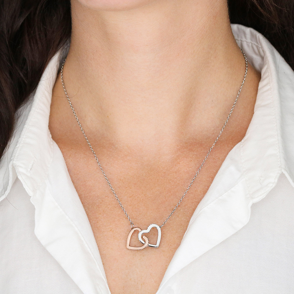 Authentic Interlocking Hearts on Model Skin