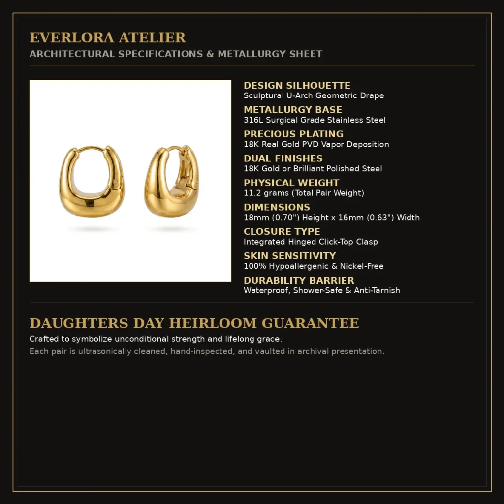 The Sculptural U-Arch Keepsake Earrings • National Daughters Day Edition