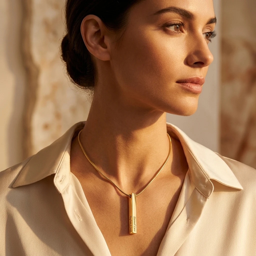 The 4-Sided Archival Stick Necklace • National Daughters Day Edition