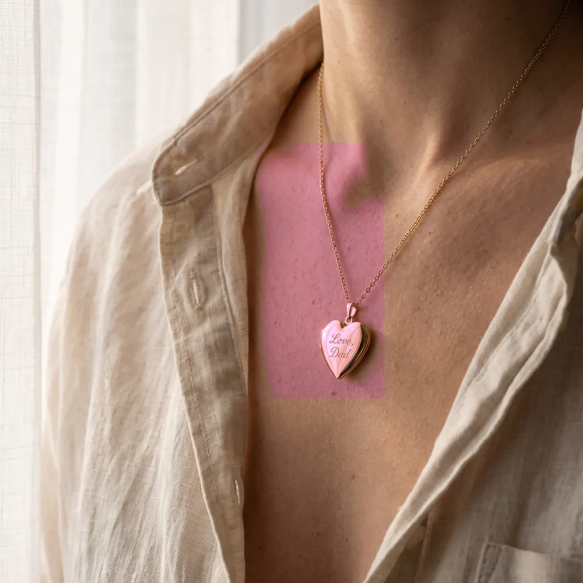The Archival Engraved Heart Locket Keepsake Necklace