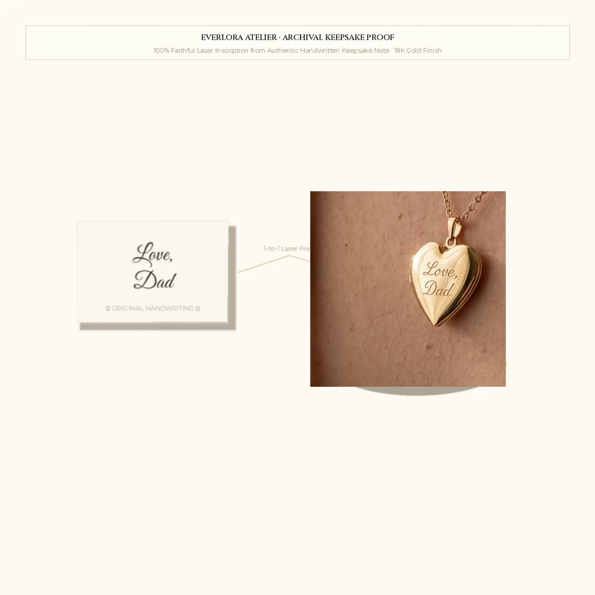 The Archival Engraved Heart Locket Keepsake Necklace
