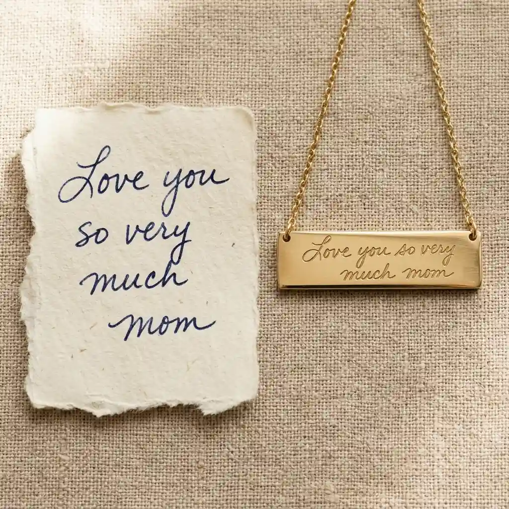 The Archival Signature Engraved Bar Necklace (10*40mm)