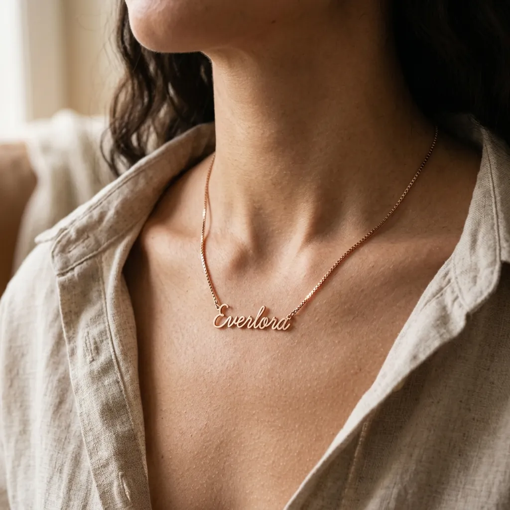 The Signature Cursive Nameplate Necklace • Daughters Day Heirloom Edition