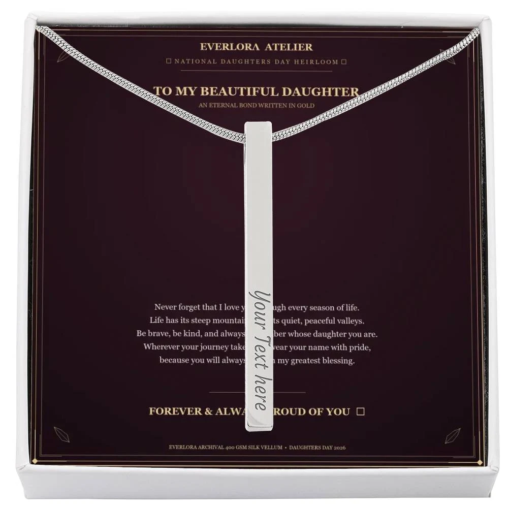 The 4-Sided Archival Stick Necklace • National Daughters Day Edition