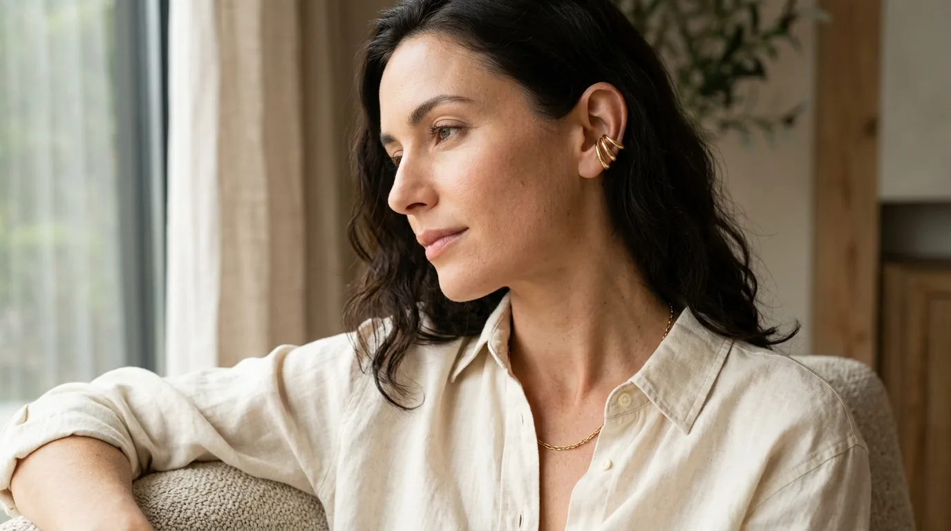 18K Gold Plated Triple Hoop Ear Climber
